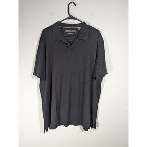 Perry Ellis Black Polo Pima Cotton Shirt Men XXL‎ (see measurements)